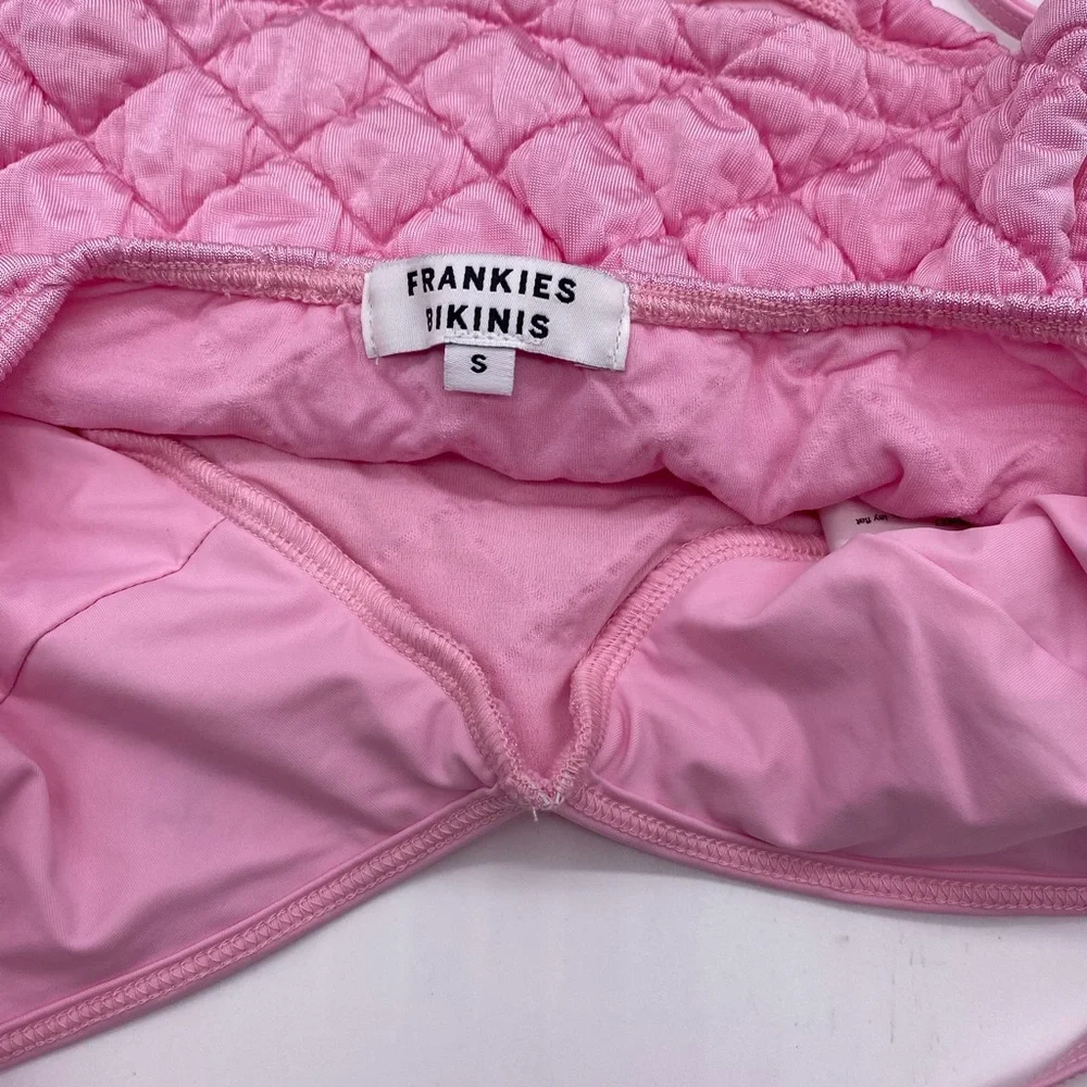 FRANKIES BIKINIS Winward Puff Skirt and Puff Tank in Baby Pink. Size S